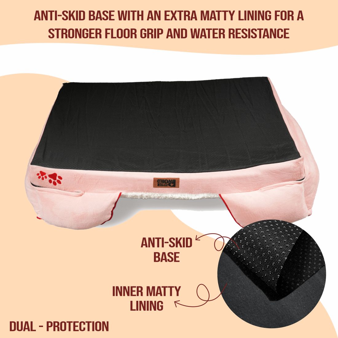 Orthopedic Foam Sofa Bed - Peach Pearl