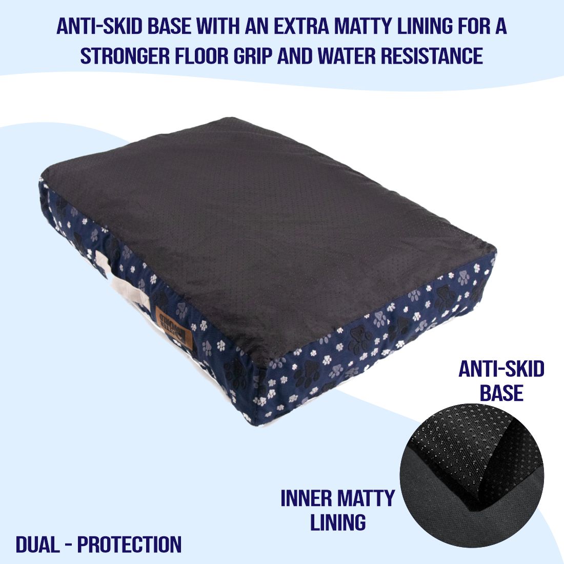 Waterproof Cushion Mattress - Ensign Blue