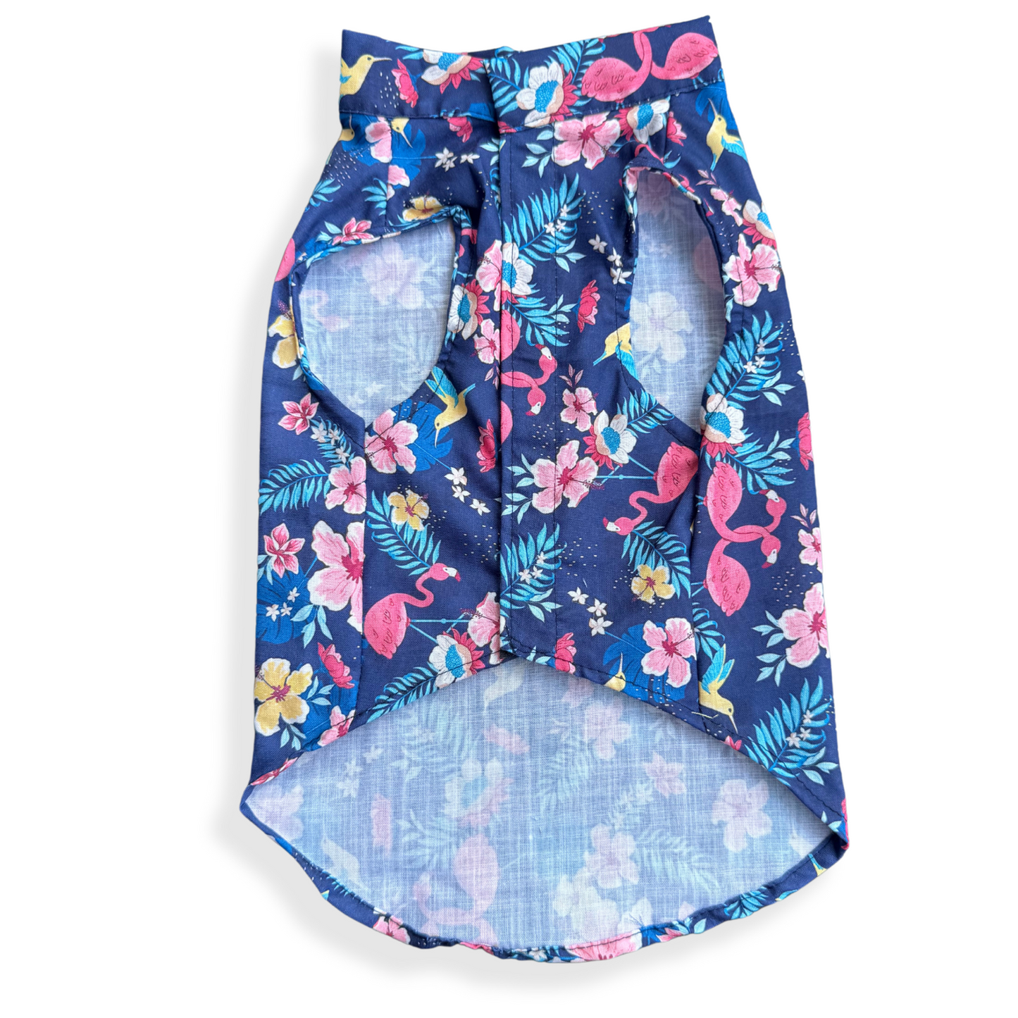 Pawgy Pets Hawaiian Flamingo sando navy blue for Dogs