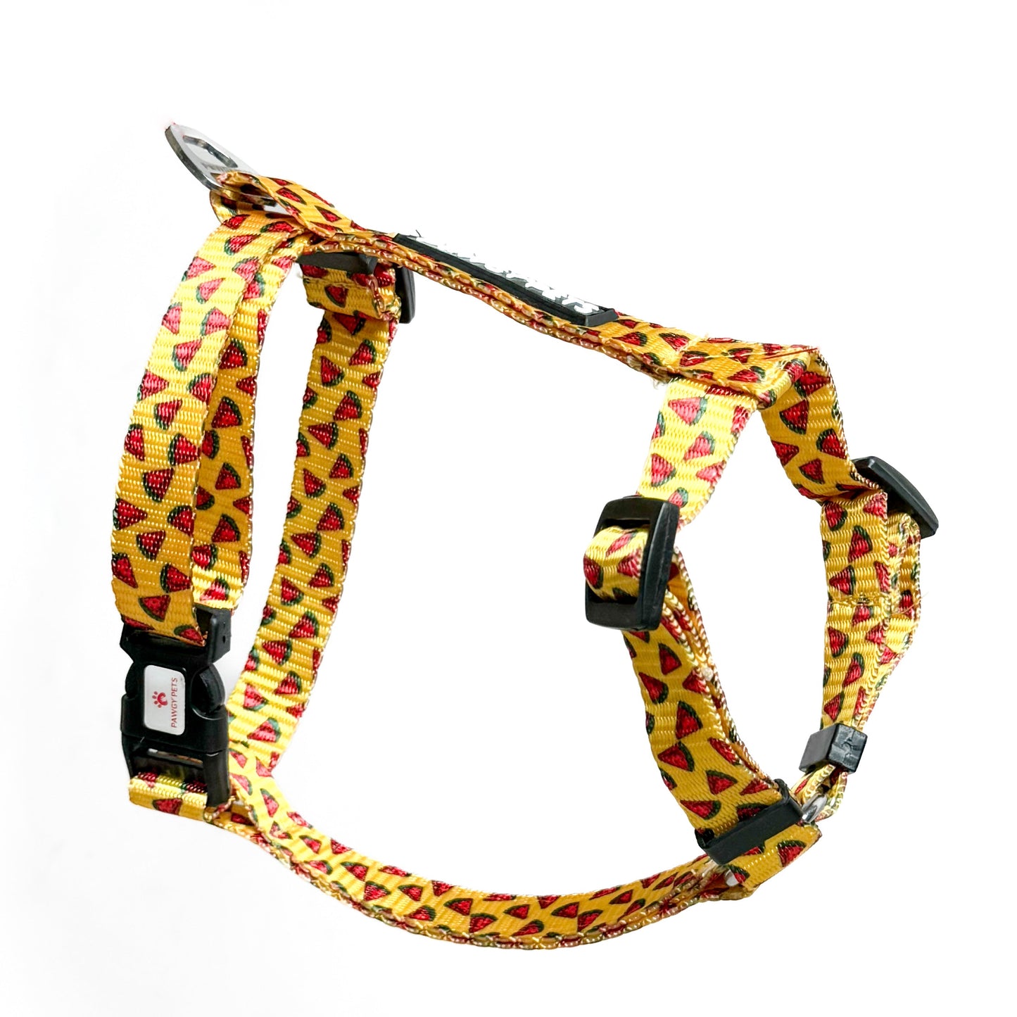 Pawgy Pets H-Harness Watermelon Yellow for Dogs and Cats
