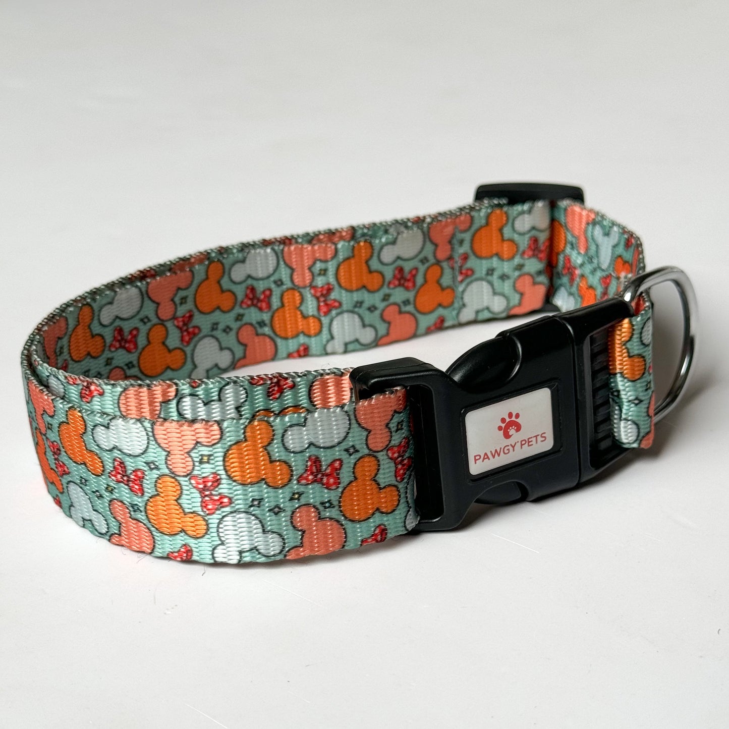 Pawgy Pets Collar Mickey Pastel Green for dogs and cats