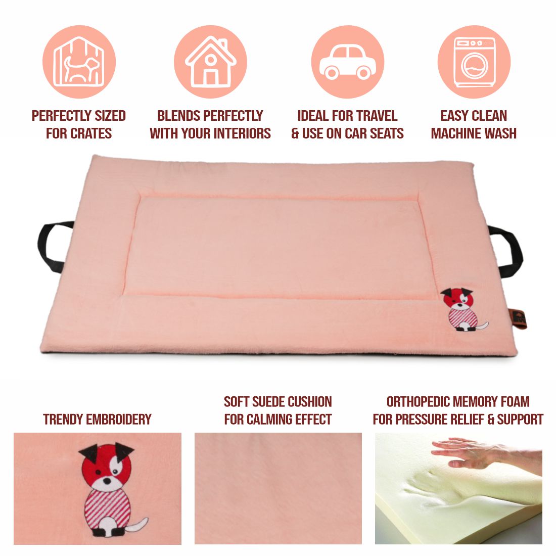 Memory Foam Mat - Peach Pearl