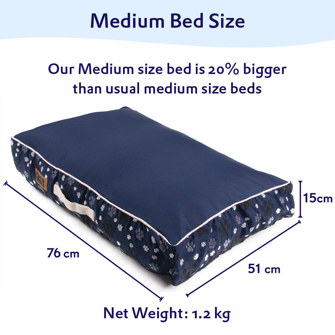 Waterproof Cushion Mattress - Ensign Blue