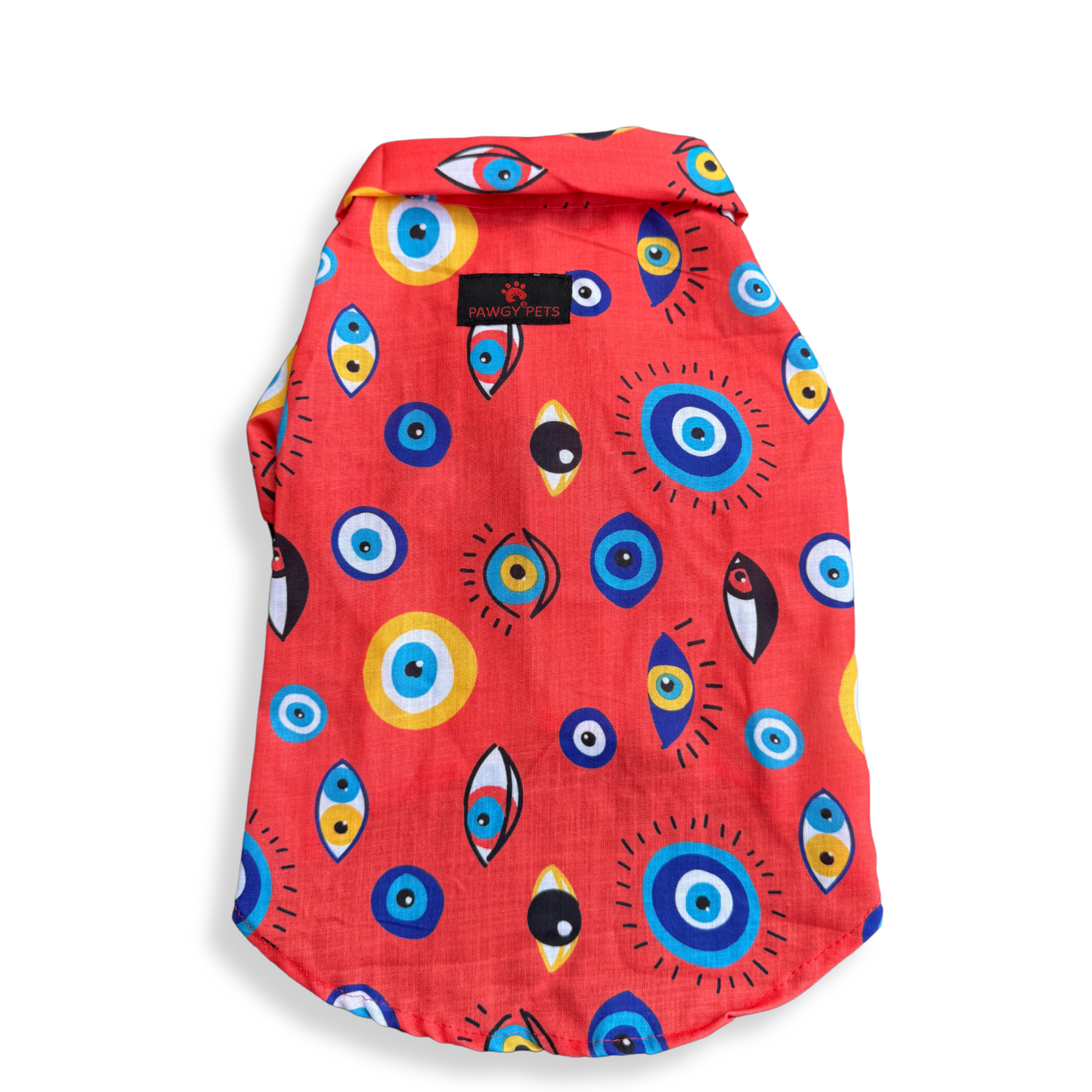 Pawgy Pets Nazar na lage Shirt Red for Dogs