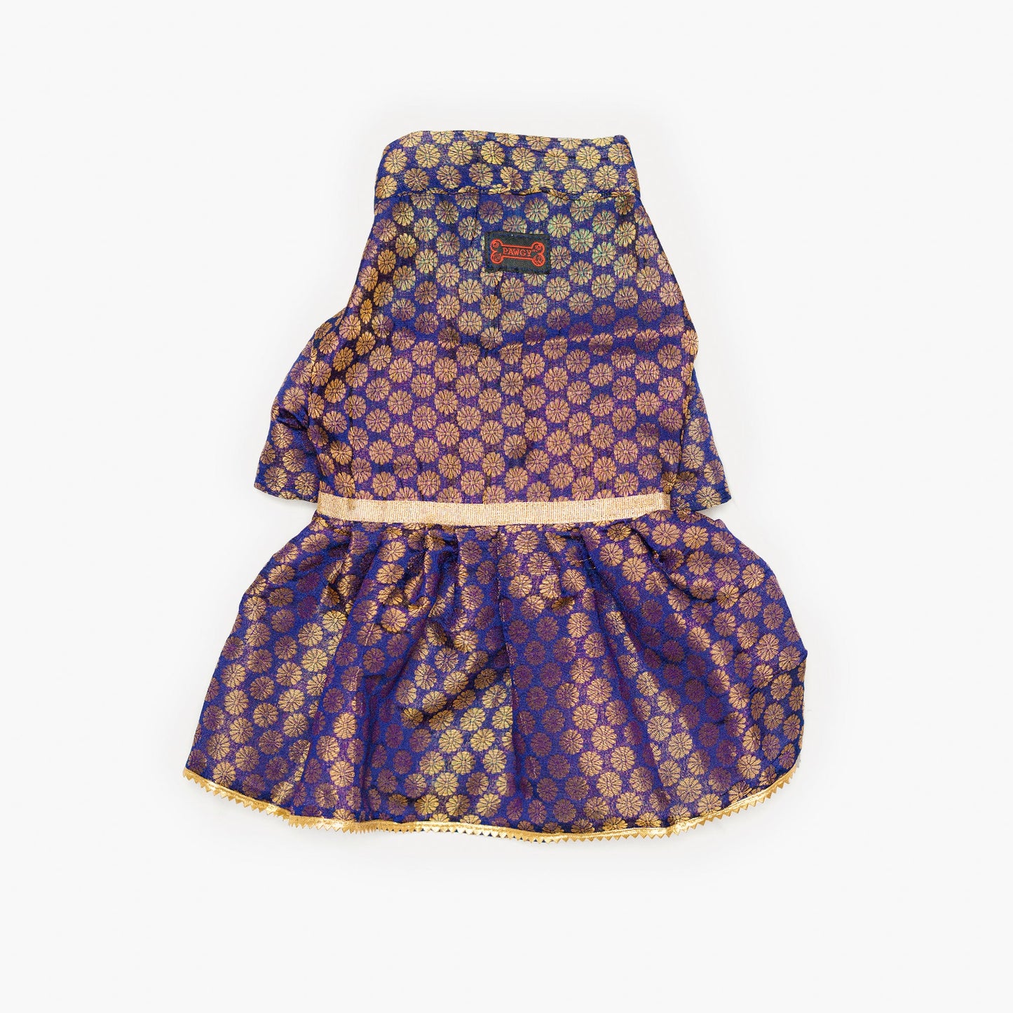 Pawgy Pets Occasion wear Dress Navy for Dogs
