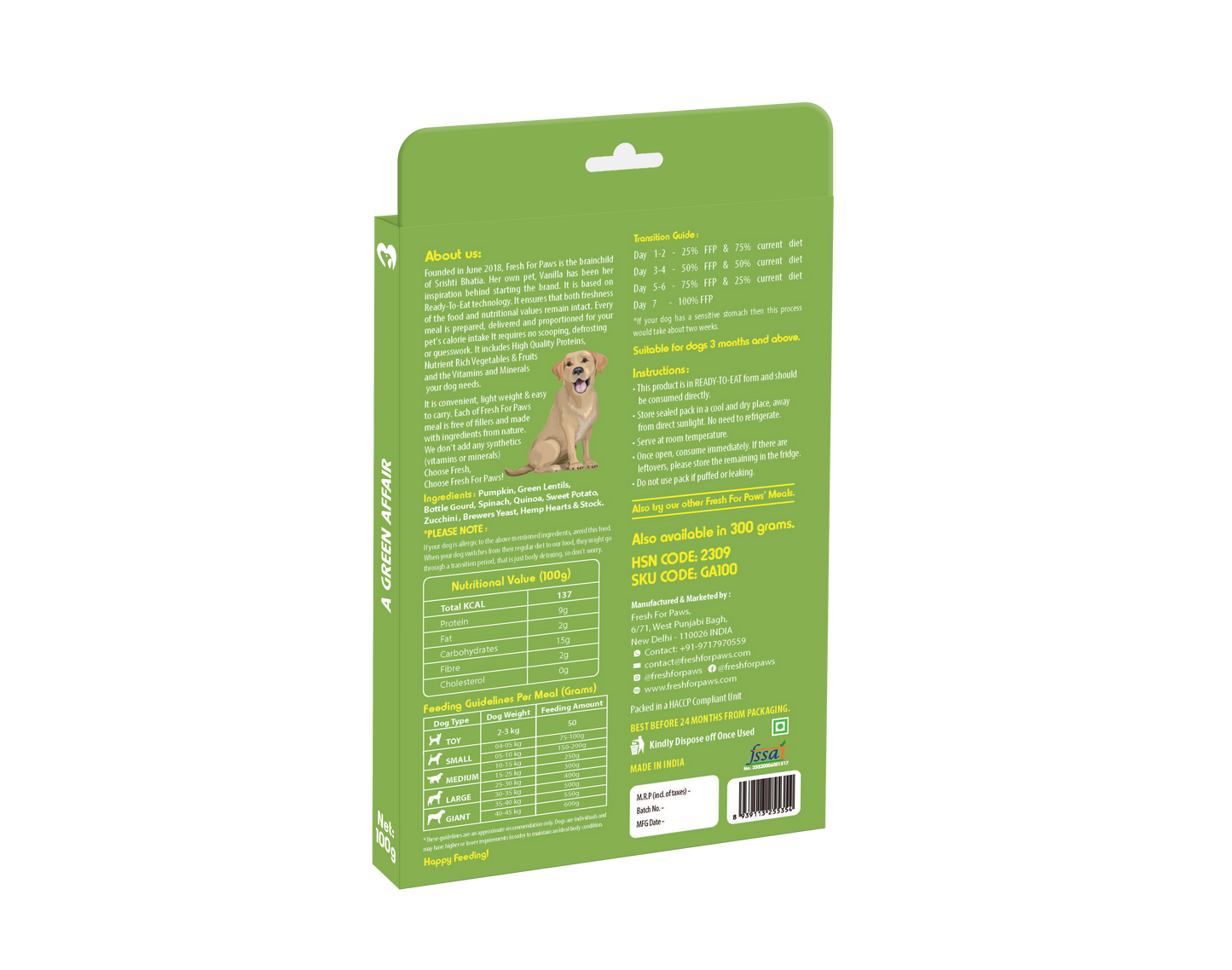 A Green Affair: Fresh Food by Fresh For Paws
