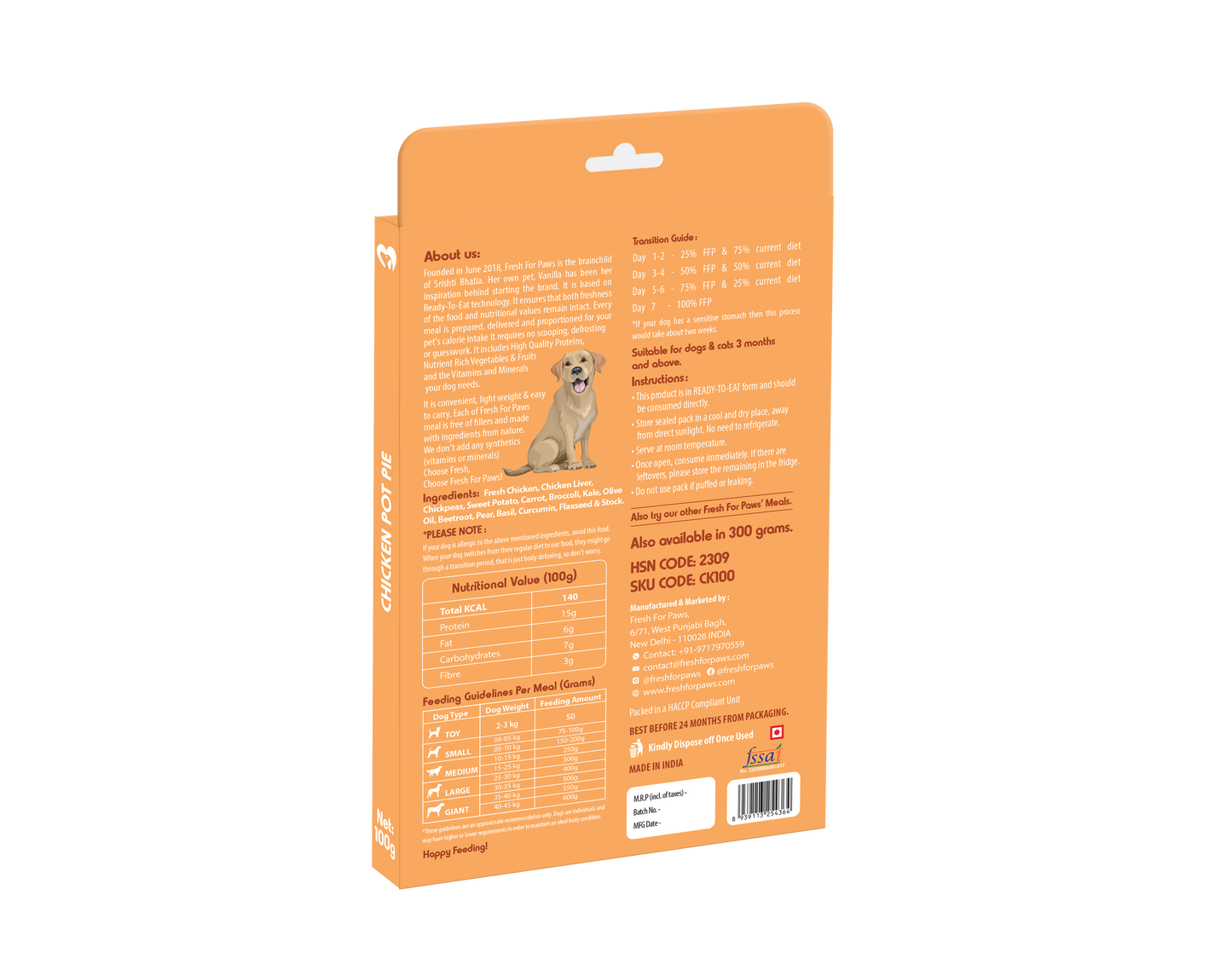 Chicken Pot Pie: Fresh Food by Fresh For Paws