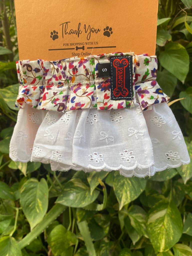 Pawgy Pets Frilly Bandana: Floral for Dogs & Cats