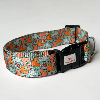 Pawgy Pets Collar Mickey Pastel Green for dogs and cats