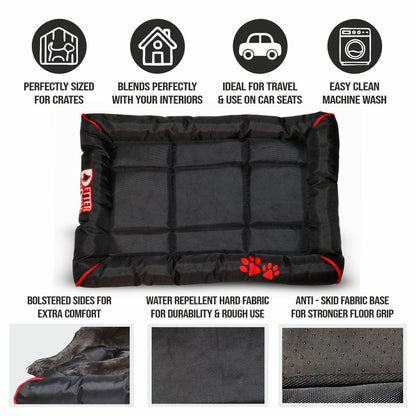 Waterproof Dog Mat with Padded Perimeters for Head & Paw Support