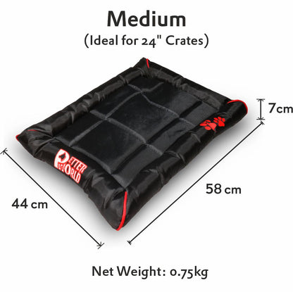 Waterproof Dog Mat with Padded Perimeters for Head & Paw Support