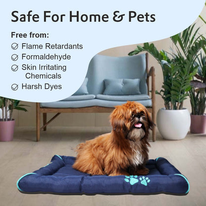 Waterproof Dog Mat with Padded Perimeters for Head & Paw Support