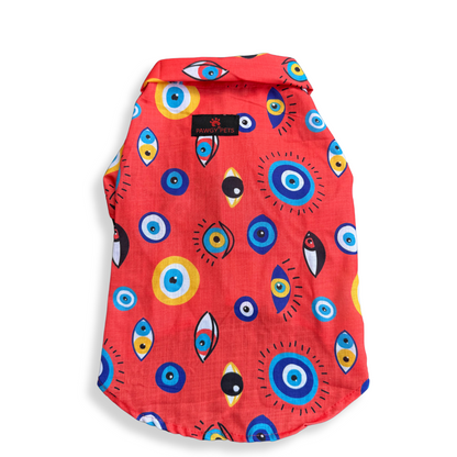 Pawgy Pets Nazar na lage Shirt Red for Dogs