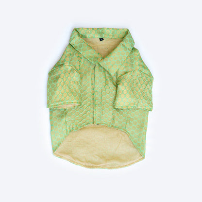Pawgy Pets Occasion wear Shirt Pista green for Dogs
