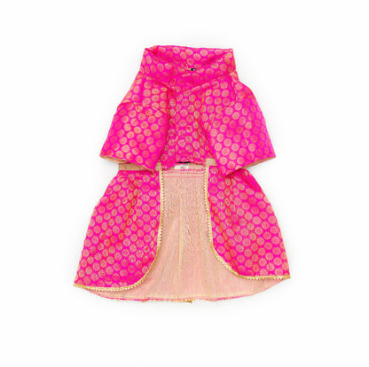 Pawgy Pets Occasion wear Dress Pink for Dogs
