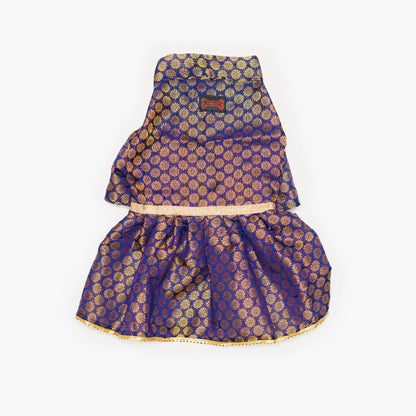 Pawgy Pets Occasion wear Dress Navy for Dogs
