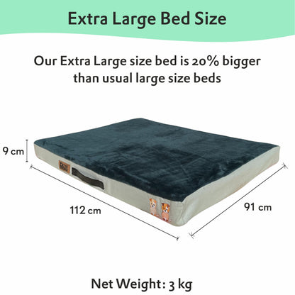 Orthopedic Memory Foam Bed - Bottle Green