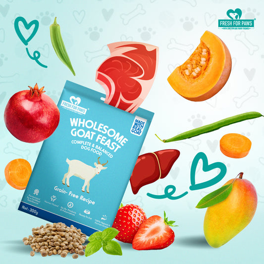 Wholesome Goat Feast: Fresh Food by Fresh For Paws