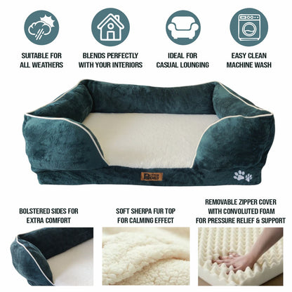Orthopedic Foam Sofa Bed - Bottle Green