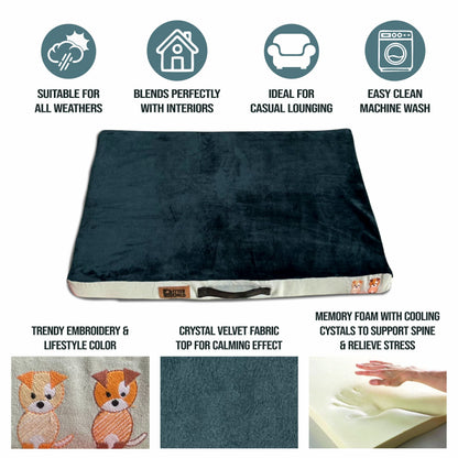 Orthopedic Memory Foam Bed - Bottle Green