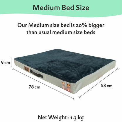 Orthopedic Memory Foam Bed - Bottle Green