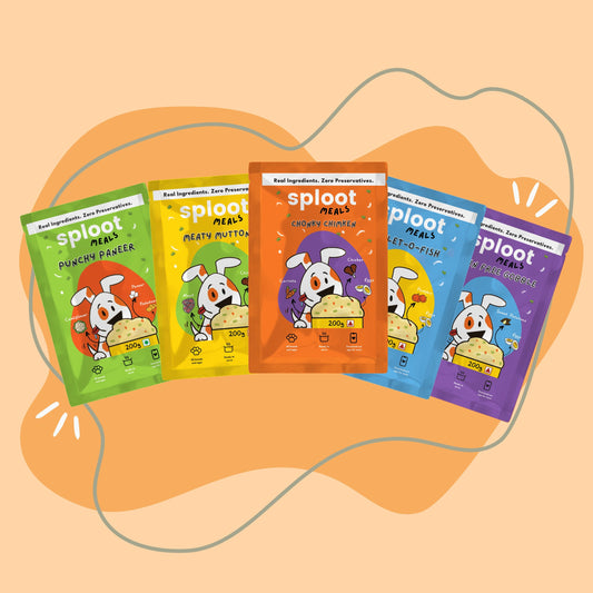 Fresh Dog Food | Taster Pack (200 gm) | Every Recipe (Pack of 5) - Sploot