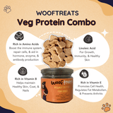 Wooftreats | Veg Protein Combo (Cookies 100gms+Peanut Butter 250gms) - Sploot